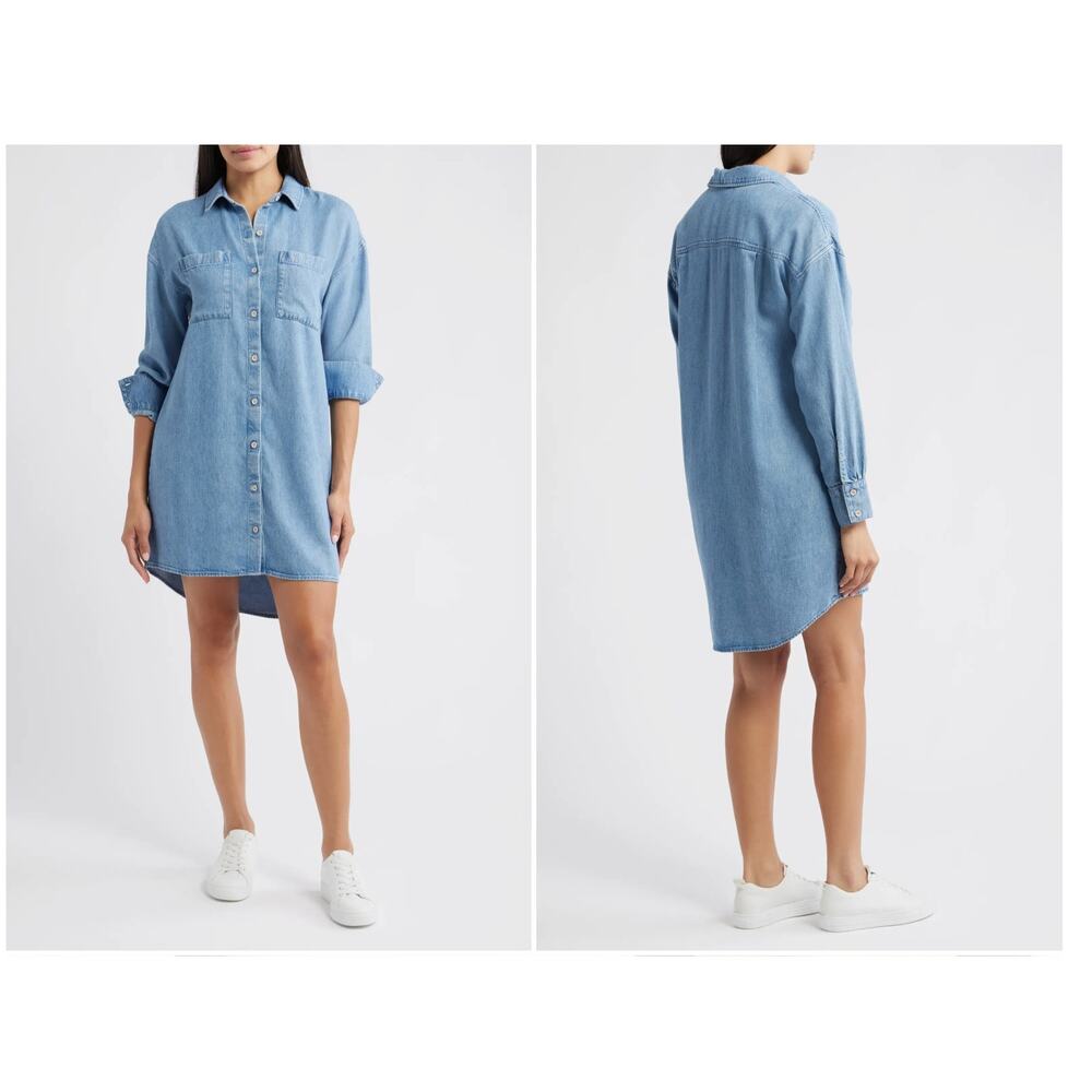 Cloth & Stone Blue Midi Dress